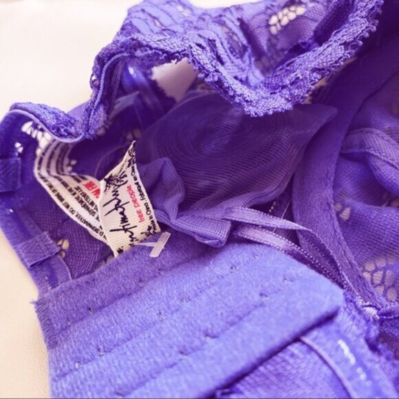 Free People | Love Letters Convertible Bra Purple Periwinkle 32B New Lingerie - Picture 8 of 14